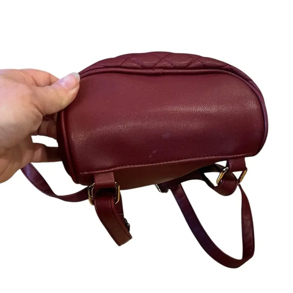 bebe burgundy faux